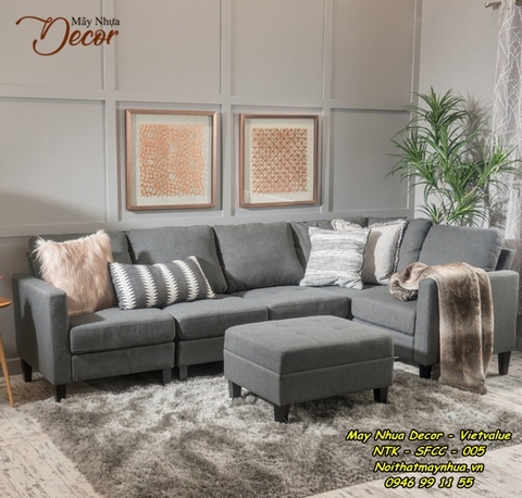 SOFA GÓC VẢI BỐ  - 005