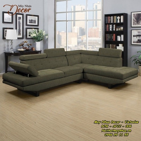 SOFA GÓC VẢI BỐ  - 006