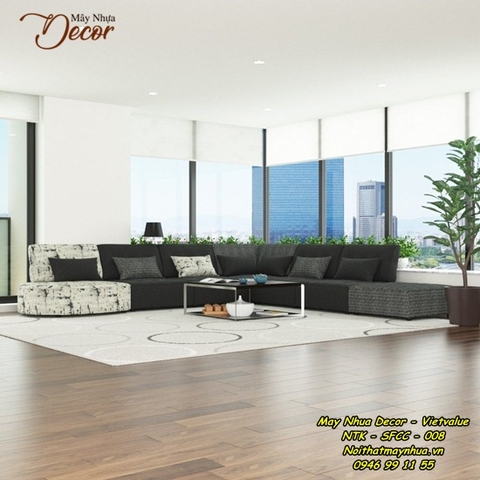 SOFA GÓC VẢI BỐ  - 008