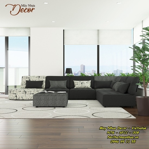 SOFA GÓC VẢI BỐ  - 008