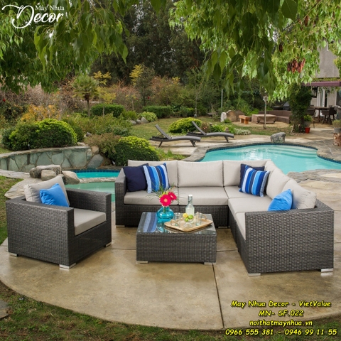 Sofa mây nhựa 022