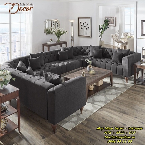 SOFA U LINEN 9 CHỖ - 012