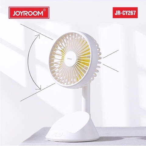 Quạt mini để bàn có giá đỡ điện thoại JR-CY267 chính hãng JOYROOM