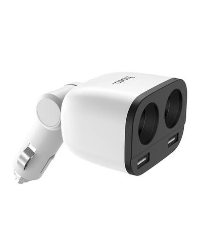 Bộ chia tẩu sạc ô tô Hoco Z28, dòng ra 2.4A, công suất 80W