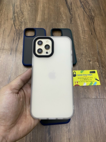 Ốp iPhone 12/ 12 Pro/ 12 Pro Max Likgus lưng nhám viền màu