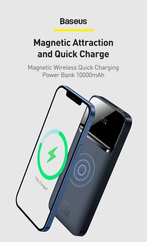 Pin dự phòng sạc không dây tích hợp nam châm Baseus Magnetic Wireless Quick Charging Power Bank (10000mAh, PD 20W)