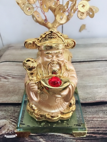 TƯỢNG THẦN TÀI CẦM VÀNG MAY MẮN