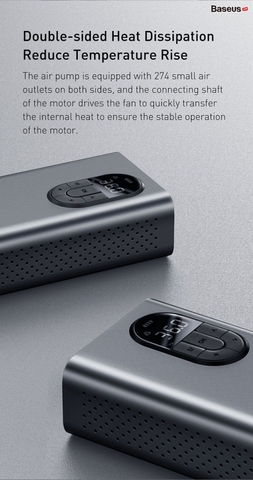 Máy bơm lốp xe hơi Pin sạc 2400mAh Baseus Energy Source Inflator Wireless Intelligent Air Pump