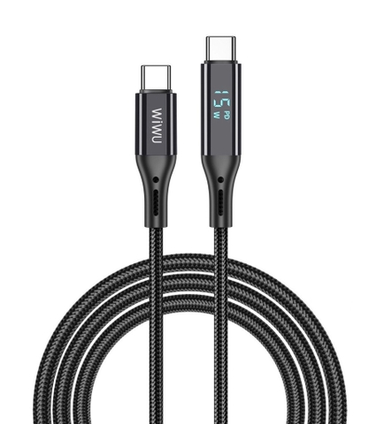 Cáp sạc nhanh Wiwu Thor c to c 100w có màn hình led