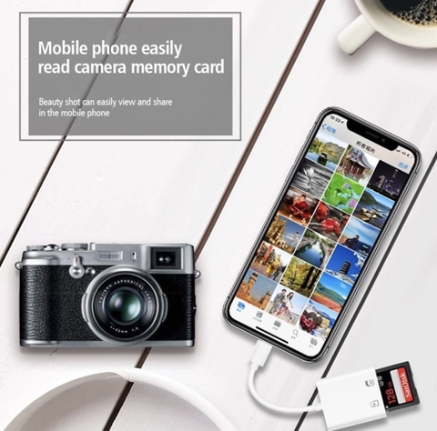 Đầu Đọc Thẻ Nhớ SD, Micro SD cho iPhone Lightning