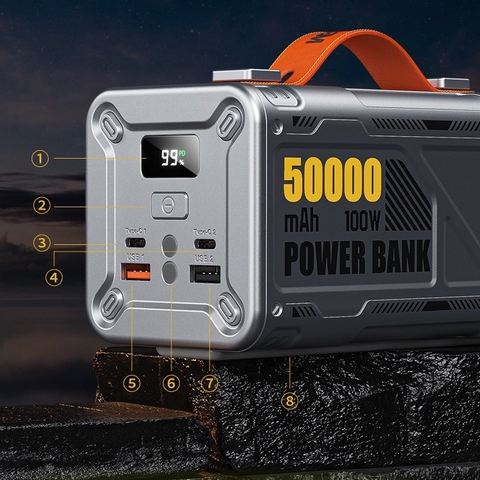 Pin dự phòng sạc siêu nhanh 100W WEKOME WP-08 50000mAh