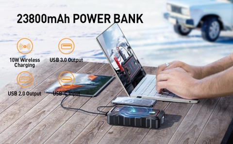 Kích bình Yaber YR800 3500A Jump Starter