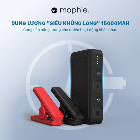 Kích bình kiêm pin dự phòng 15.000mah Mophie Go Rugged