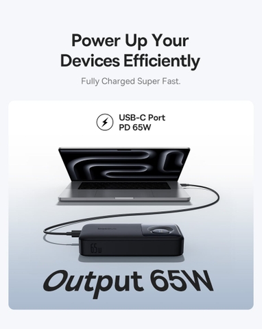 Pin Dự Phòng Tích Hợp Cáp Sạc Dây Rút Gọn Baseus Free2Pull 65W 20000mAh