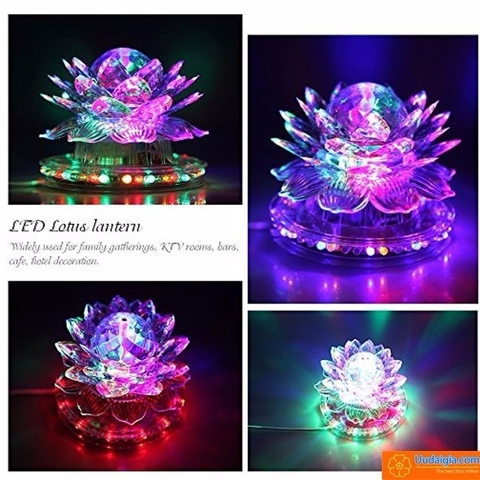 ĐÈN LED XOAY BÔNG SEN 360 ĐỘ