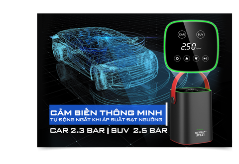 Bơm Lốp Điện Tử Thông Minh Vietmap P01