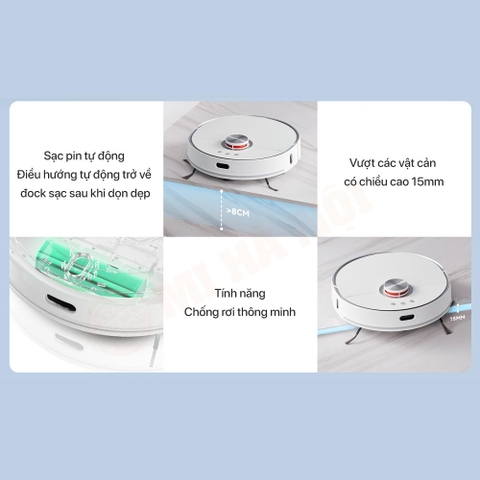 Robot hút bụi lau nhà Xiaomi Lydsto W2 – Tự động giặt, sấy khăn, tự động đổ rác – Phiên bản Quốc tế