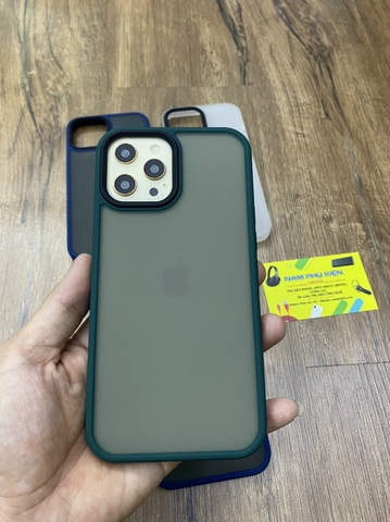 Ốp iPhone 12/ 12 Pro/ 12 Pro Max Likgus lưng nhám viền màu