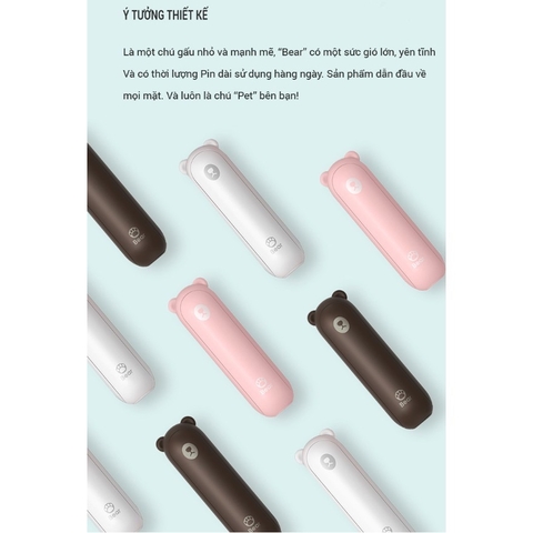 Quạt mini cầm tay đa năng Bear