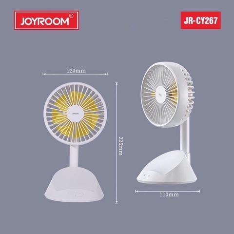 Quạt mini để bàn có giá đỡ điện thoại JR-CY267 chính hãng JOYROOM