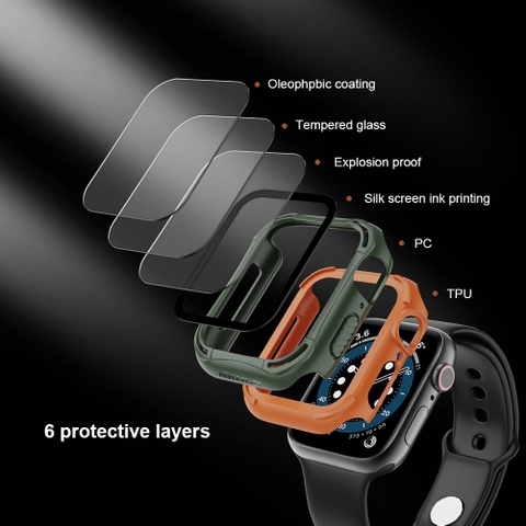 Ốp Case Nillkin Crash Bumper cho Apple Watch Series 4/5/6/SE (Size 40/44mm)