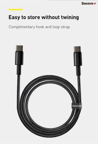 Cáp sạc nhanh C to C 100W Baseus Tungsten Gold Fast Charging Data Cable
