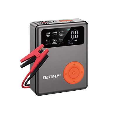 Kích bình kiêm bơm lốp 12000mah, Peakcurrent 2000A Vietmap DK-MF139