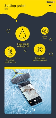 Túi chống nước dùng cho điện thoại Baseus Let''s go Slip Cover Waterproof Bag