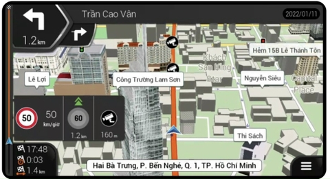 Vietmap S2 phần mềm dẫn đường ô tô chuyên dụng