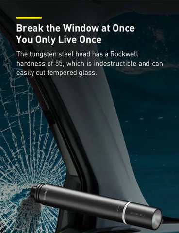 Đèn pin kiêm phá kính Baseus Savior Window Breaking Flashlight