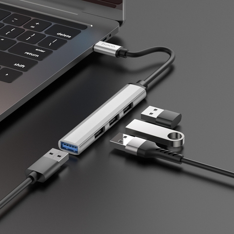 Hub Chuyển Cổng Type C Ra USB 3.0 & USB 2.0 Hoco HB26