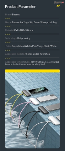 Túi chống nước dùng cho điện thoại Baseus Let''s go Slip Cover Waterproof Bag