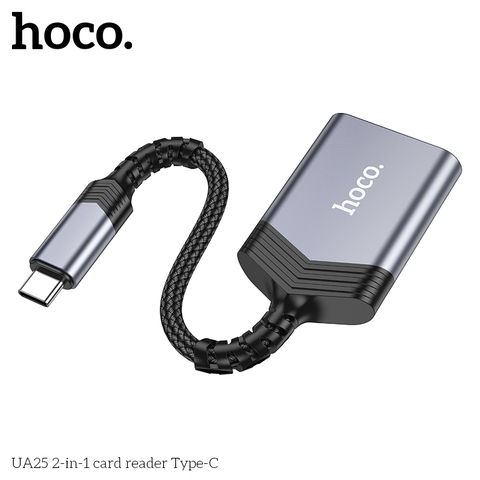 Đầu đọc thẻ nhớ micro sd, sd cổng type C Hoco UA25