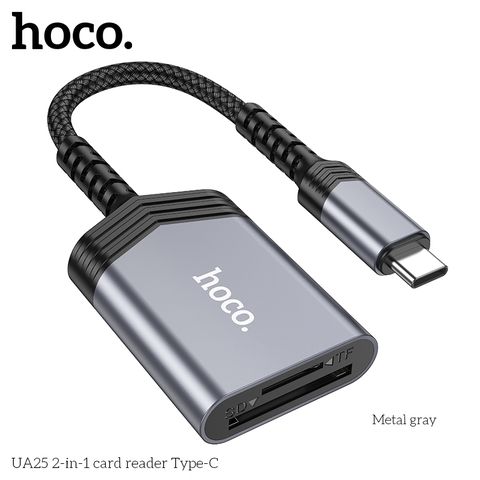 Đầu đọc thẻ nhớ micro sd, sd cổng type C Hoco UA25