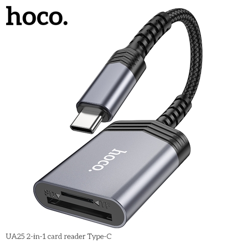 Đầu đọc thẻ nhớ micro sd, sd cổng type C Hoco UA25