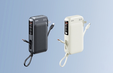 Pin dự phòng kiêm củ sạc kèm dây 10000mAh 22.5W Remax RPP-105