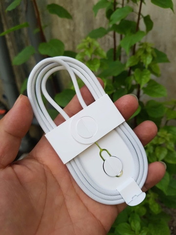 Cáp c to c bọc dù kèm que chọt sim chính hãng Apple