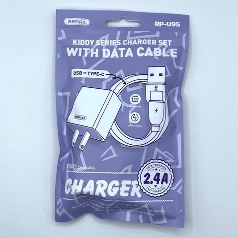 Bộ củ cáp sạc nhanh REMAX RP-U95 US 2.4A USB A ra Type C