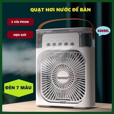 Quạt Điều Hòa Hơi Nước mini phun sương có đèn led để bàn làm việc