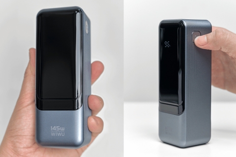 Sạc Dự Phòng WIWU Tank 145W Wi-P010 Dung Lượng 27.000mAh, Sạc Nhanh PD 145W Cho MacBook/ Laptop, Màn Hình LCD Thông Minh