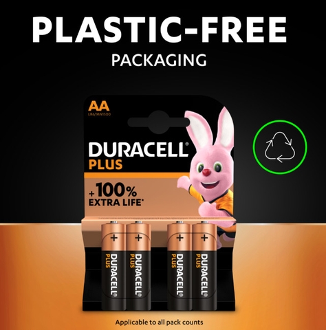 Pin tiểu AA Duracell Plus dung lượng cao, pin Alkaline, vỉ 2 viên