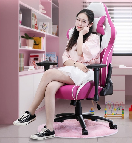 Ghế Gaming Phiên Bản Đặc Biệt Dành Cho Nữ Game Thủ Fukuo – Pink