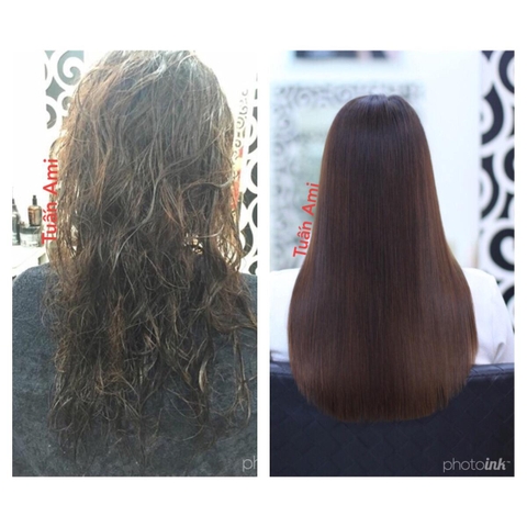 TRƯỚC VÀ SAU KHI PHỤC HỒI BỌC KERATIN