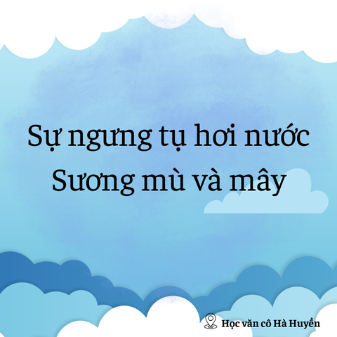 Sự ngưng tụ hơi nước, sương mù và mây