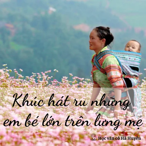 Nhan đề bài thơ Khúc hát ru những em bé lớn trên lưng mẹ