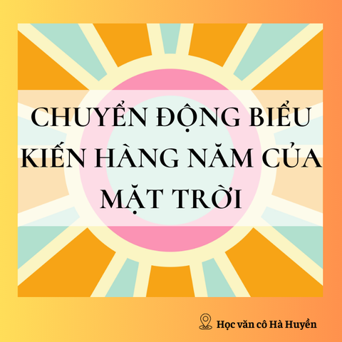 Chuyển động biểu kiến hằng năm của Mặt Trời