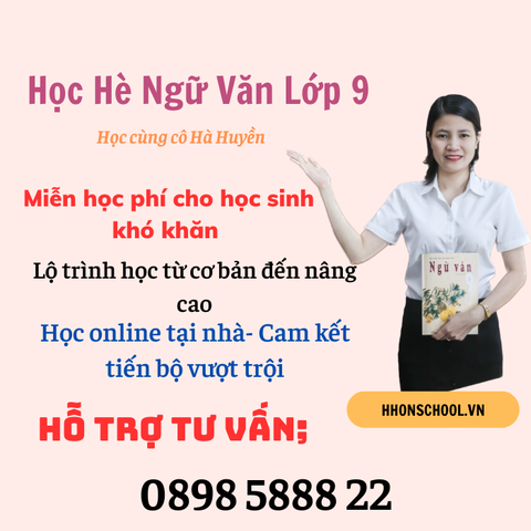Khóa học Ngữ văn lớp 9 học online tại nhà