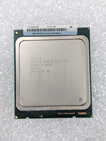 10880 Bộ xử lý CPU E5-2620 (15M Cache, 2.00 GHz, 7.20 GT s) 6 cores 12 threads / socket 2011