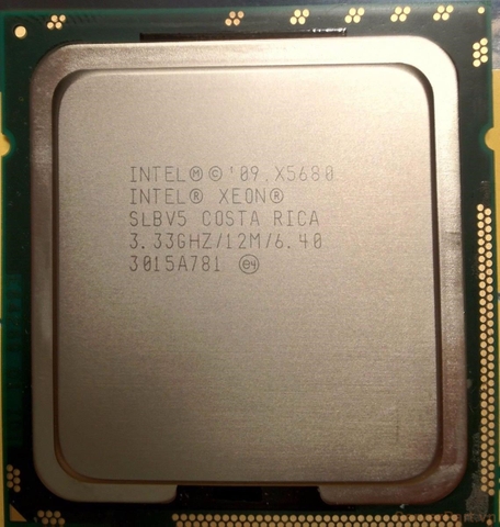 10910 Bộ xử lý CPU X5680 (12M Cache, 3.33 GHz, 6.40 GT s) 6 cores 12 threads / socket 1366