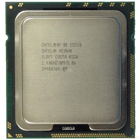 10917 Bộ xử lý CPU E5530 (8M Cache, 2.40 GHz, 5.86 GT s) 4 cores 8 threads / socket 1366